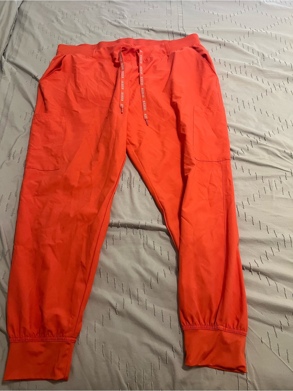 Med Couture Bright Coral Women's Drawstring Joggers
